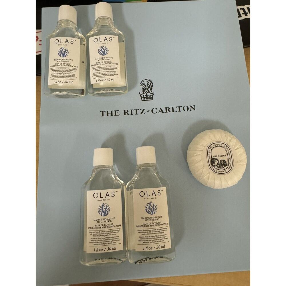 Olas marine bioactive mouth rinse mouthwash probiotic Diptyque Soap Ritz Carlton